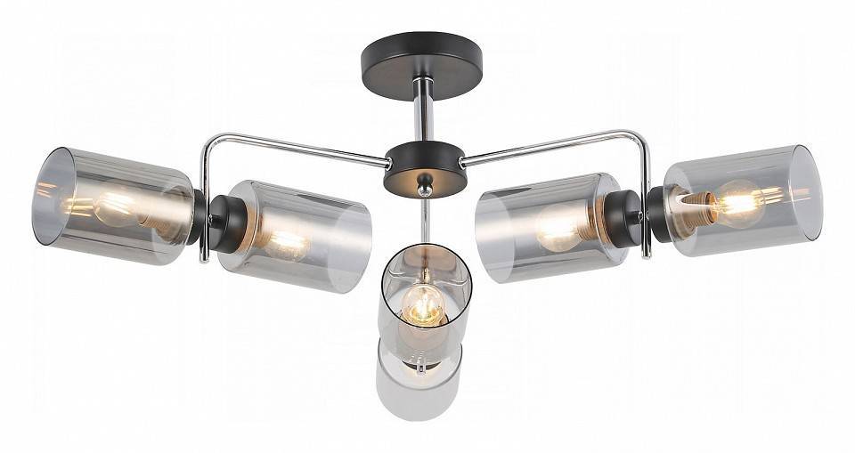 Люстра на штанге ILLUMICO  IL8249-6COU-79 BK CR