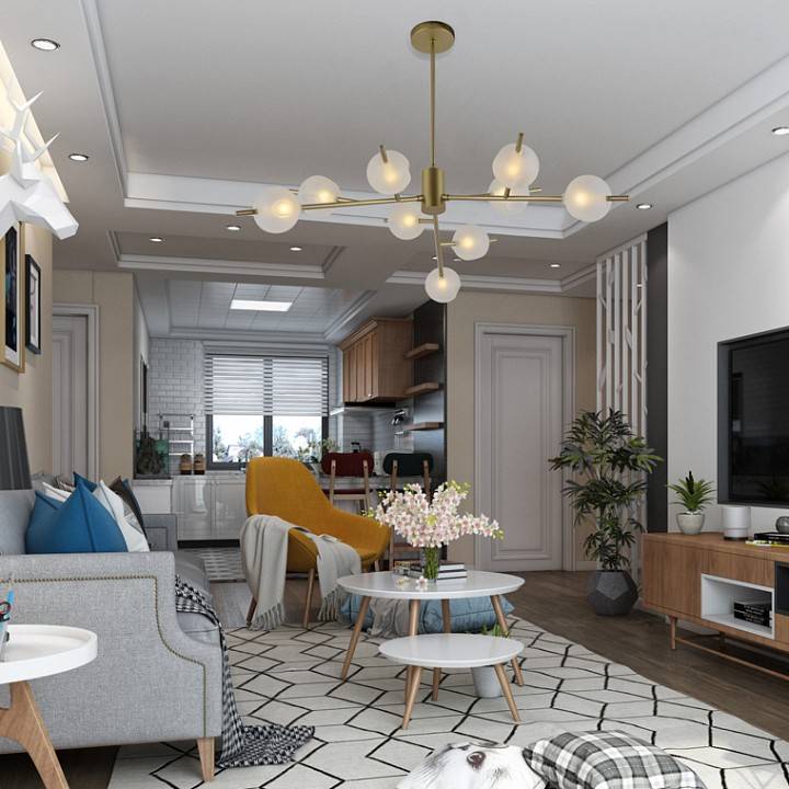 Люстра на штанге ImperiumLoft Vide VIDE01