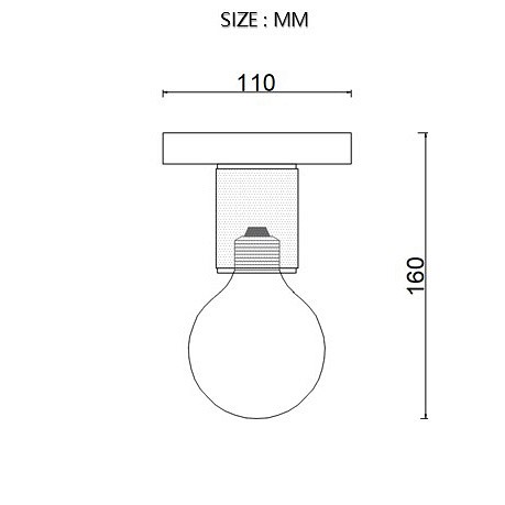 Накладной светильник Imperiumloft RH Utilitaire Socket 48,071