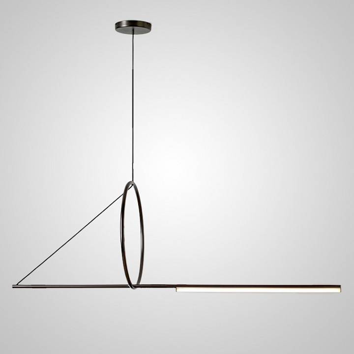 Подвесной светильник Imperiumloft Suspension Cercle Et Trait Graphite Satine 40.1282-0