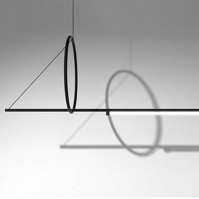 Подвесной светильник Imperiumloft Suspension Cercle Et Trait Graphite Satine 40.1282-0