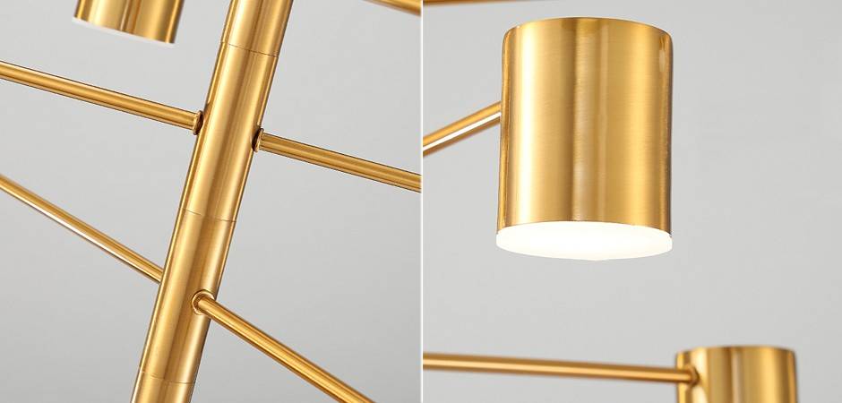 Люстра на штанге ImperiumLoft Led Lighting Gold 8 рожков 40.2701-0