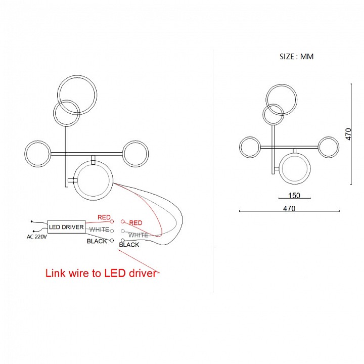 Накладной светильник Imperiumloft ZINGY B zingy01