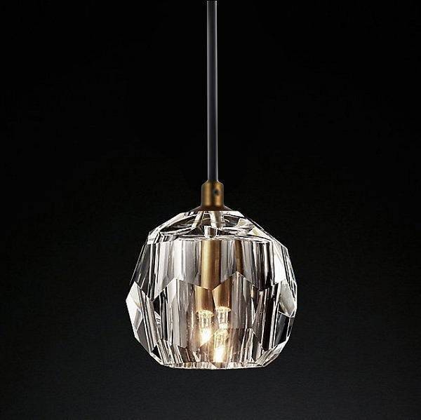 Подвесной светильник ImperiumLoft Boule De Cristal Single Rod Pendant Brass 40.1543