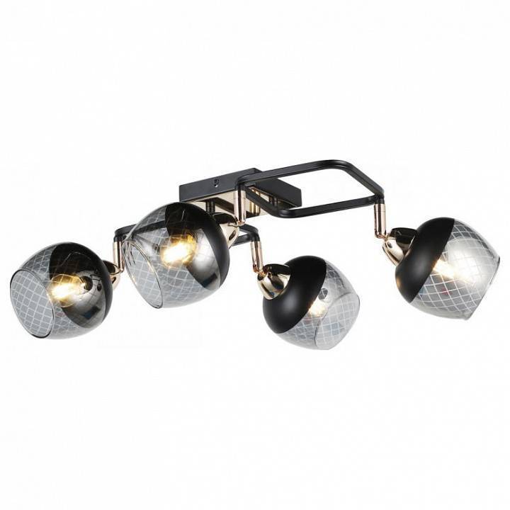 Потолочная люстра Imex MD.19311 4 лампы MD.19311-4-S-BK+FGD