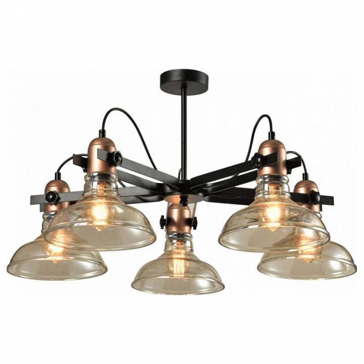 Люстра на штанге Imex Master 5 ламп MD.20552-5-S-BK+AB