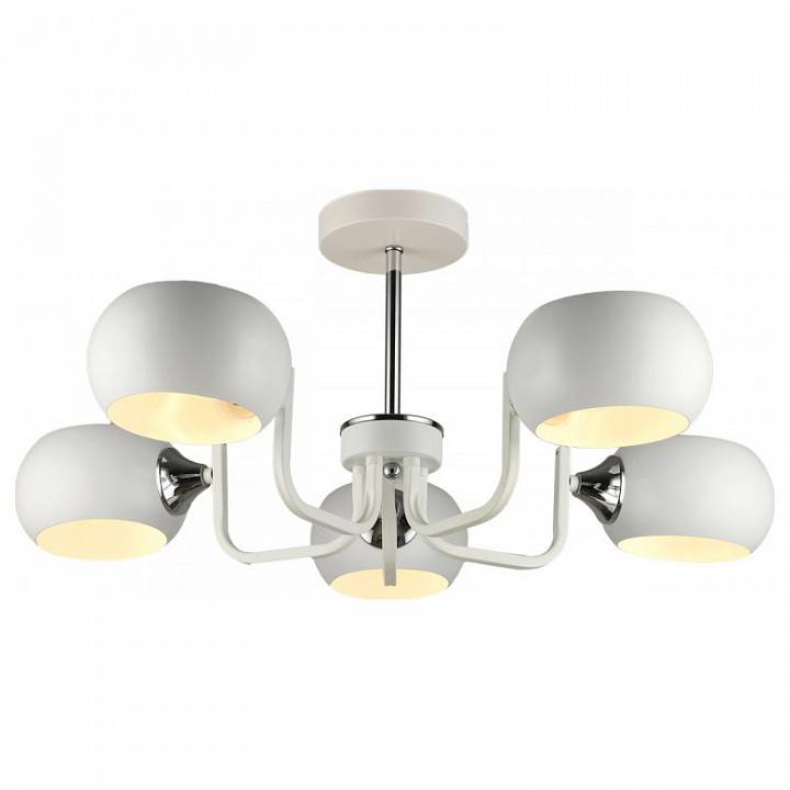 Люстра на штанге Imex MD.4914 5 ламп MD.4914-5-S WH+CH