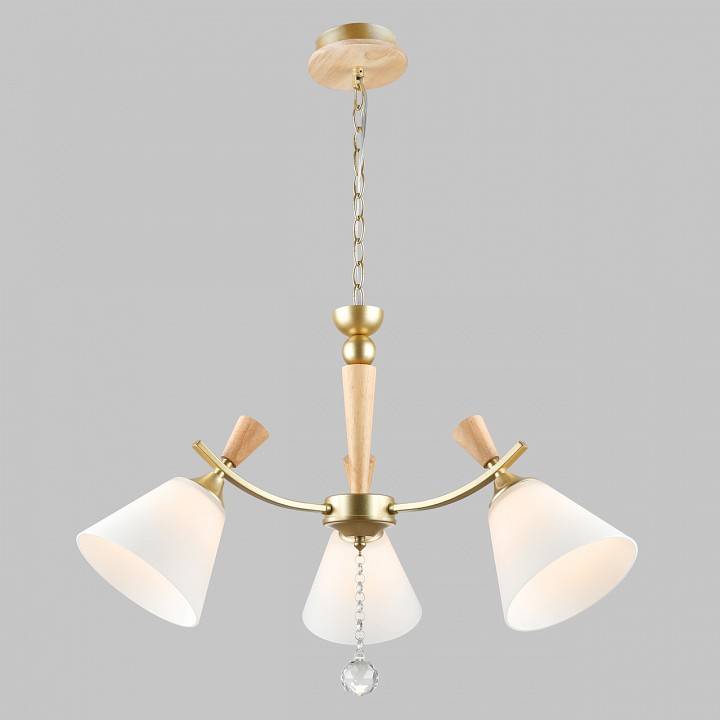 Подвесная люстра Imex MD.6132 MD.6132-3-P-GD+WOOD