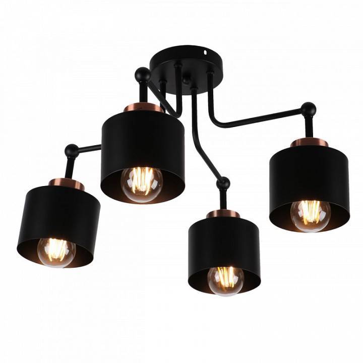 Потолочная люстра Imex MD.8828 4 лампы черный/бронза MD.8828-4-S BK+AB