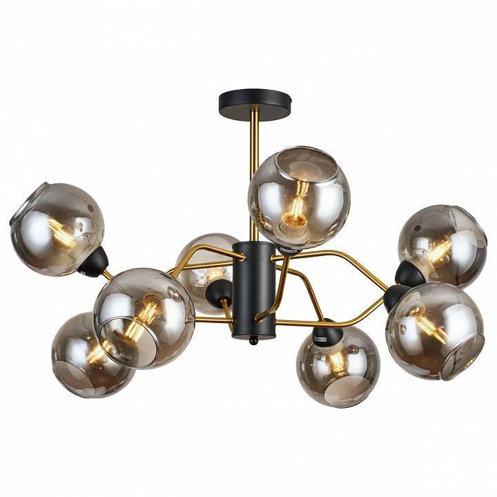 Люстра на штанге Imex MD.9083 8 ламп MD.9083-8-S-BK+COP