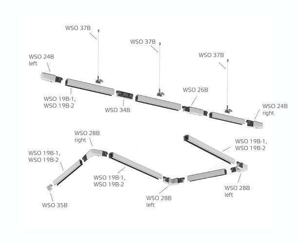 Соединитель гибкий для треков Italline WSO WSO 560 white