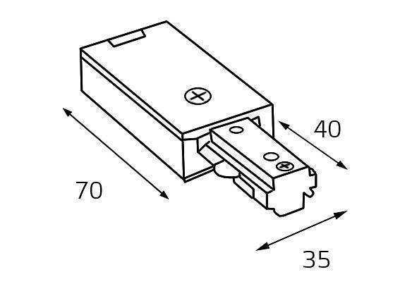 Токопровод концевой Italline WSO WSO 71 black