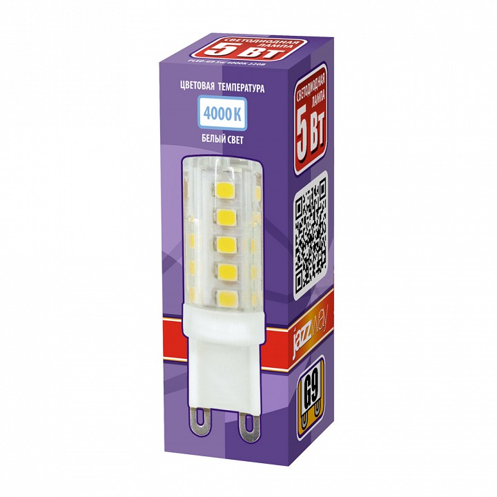 Лампа светодиодная Jazzway  G9 5Вт 4000K PLED-G9 5W 4000K