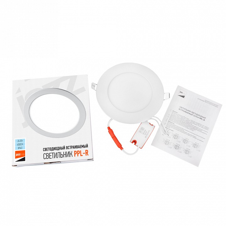 Встраиваемый светильник Jazzway  PPL-R 24w 6500K IP40 WH