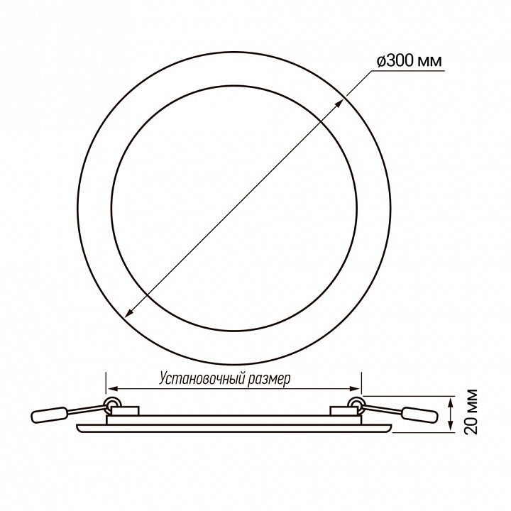 Встраиваемый светильник Jazzway  PPL-R 24w 6500K IP40 WH