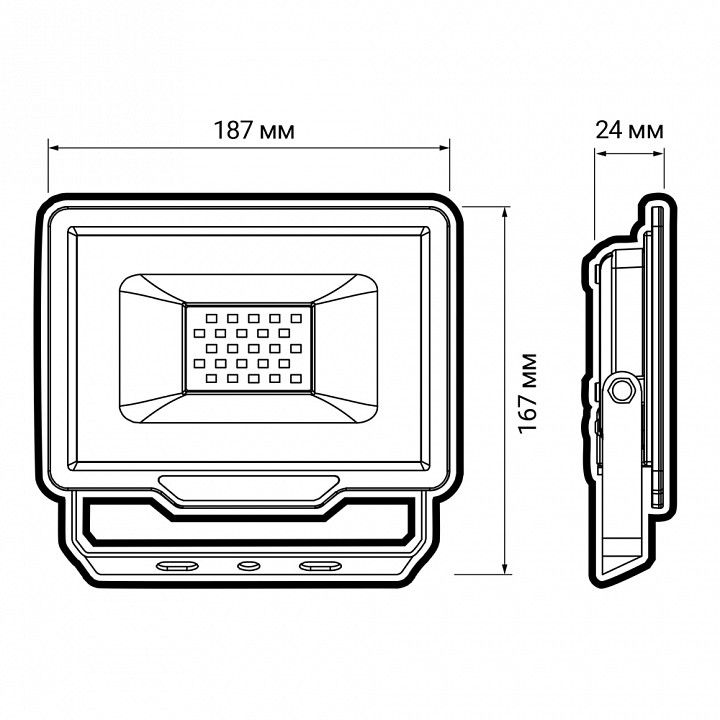 Настенно-потолочный прожектор Jazzway  PFL- C3 50w  6500K IP65