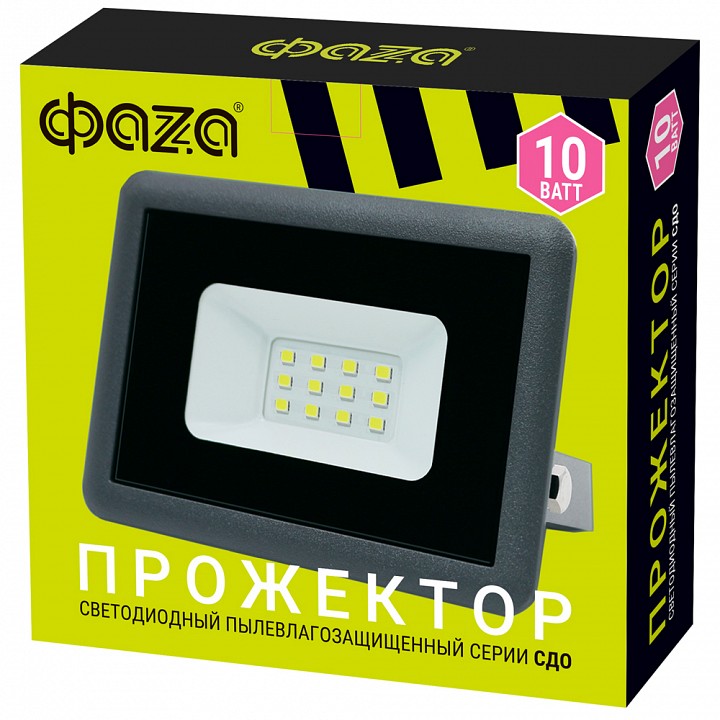 Настенно-потолочный прожектор Jazzway  СДО-10 10w 6500K GR IP65