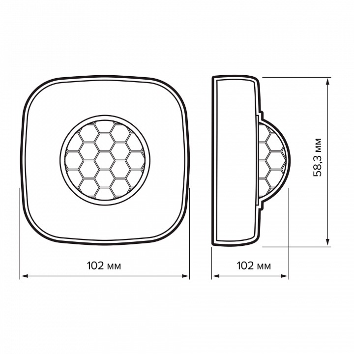 Датчик движения Jazzway  PMS-IR-U 124 2000W 360°  2.2-6m WH