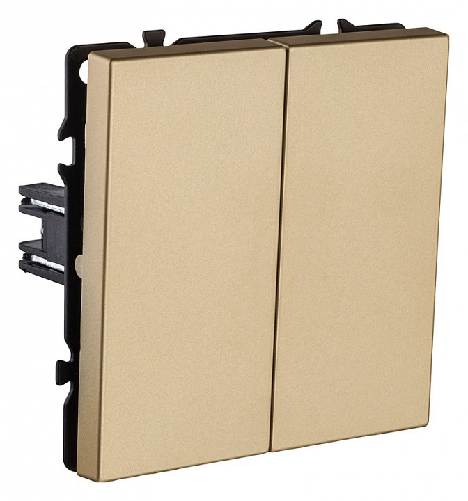 Выключатель двухклавишный без рамки Kollinger Eclipse EC-004GD