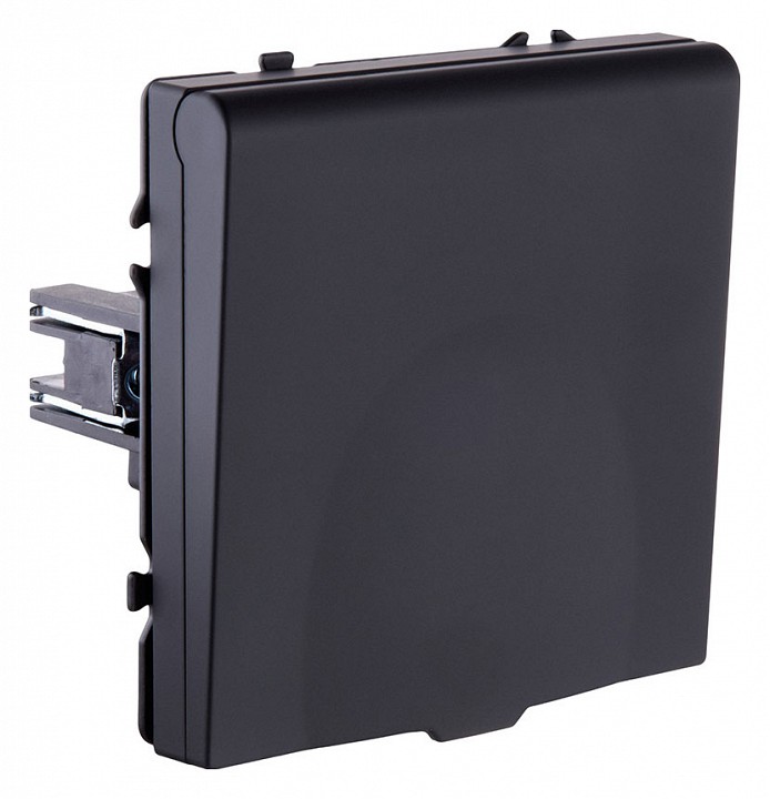 Розетка с заземлением с крышкой, без рамки Kollinger Eclipse EC-015BK