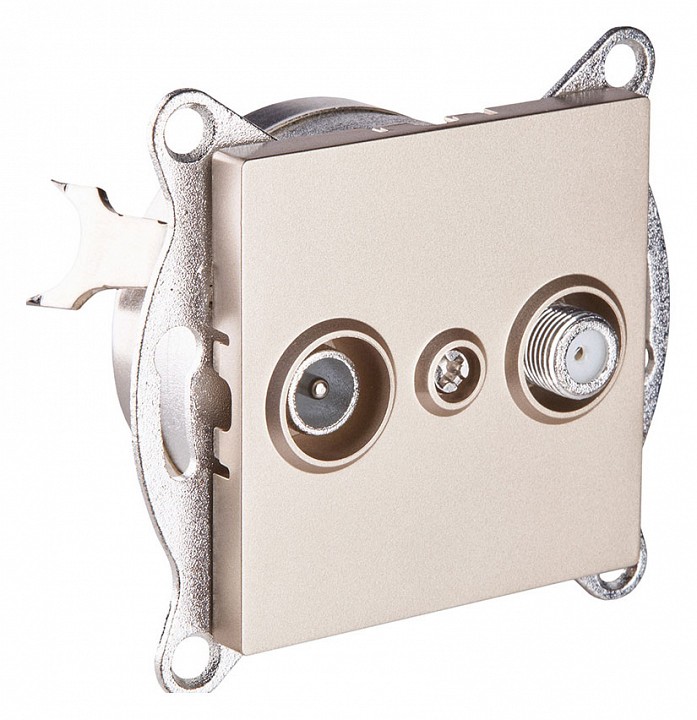 ТВ-розетка и SAT-розетка оконечная без рамки Kollinger  REA-035GD