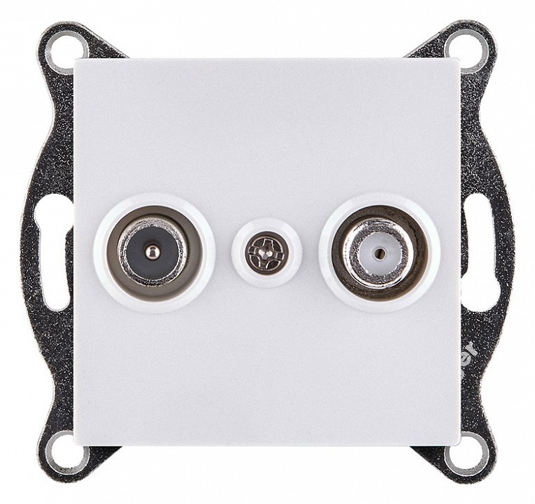 ТВ-розетка и SAT-розетка оконечная без рамки Kollinger  REA-035WH