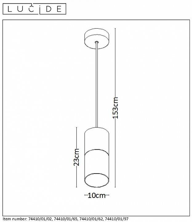 Подвесной светильник Lucide Zino 74410/01/62