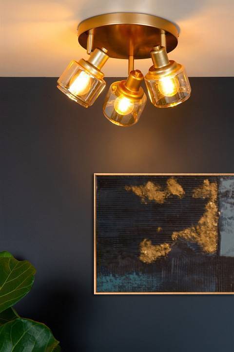 Спот Lucide Bjorn 3xE14 матовое золото 77979/13/02