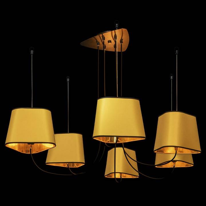 Подвесная люстра Loft It Nuage 6 ламп желтая LOFT1163-6YL