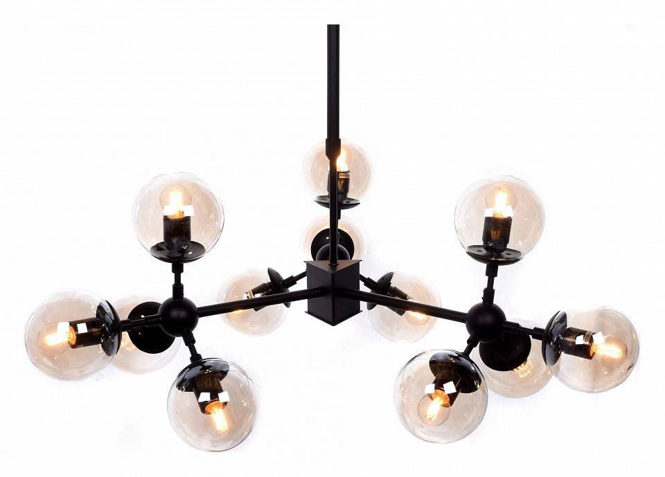 Люстра на штанге Lumina Deco Zodiak LDP 160-12 BK