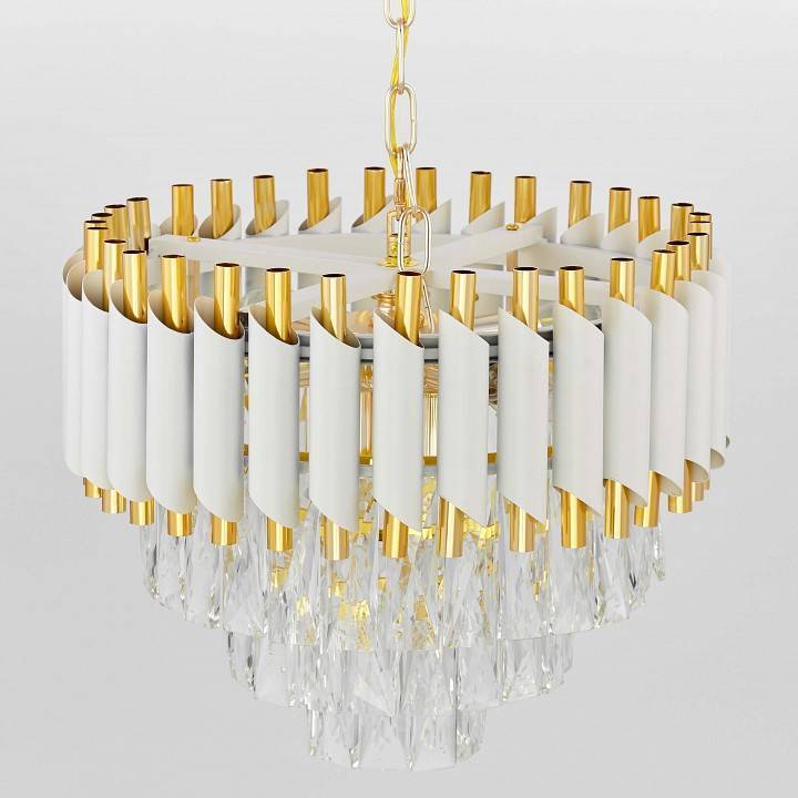 Подвесная люстра Lumina Deco Funneli LDP 6003-400 WT+F.GD