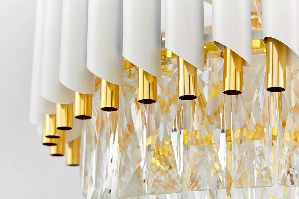 Подвесная люстра Lumina Deco Funneli LDP 6003-400 WT+F.GD