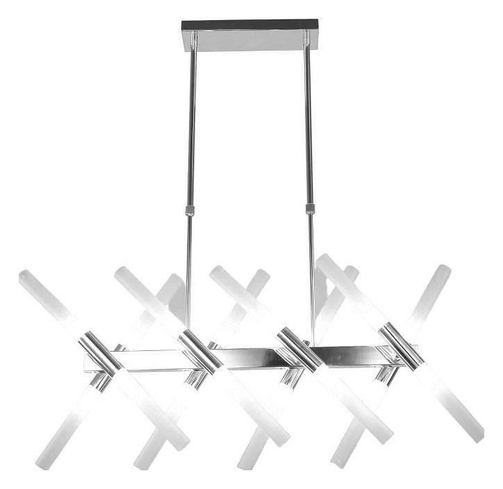 Люстра на штанге LUMINA DECO Alford 16 ламп хром LDP 6036-16 CHR