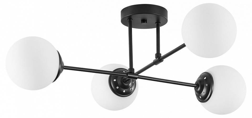 Люстра на штанге LUMINA DECO Fino 4 лампы черная TC 2003-4 BK