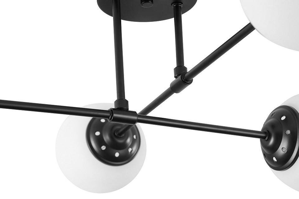 Люстра на штанге LUMINA DECO Fino 4 лампы черная TC 2003-4 BK