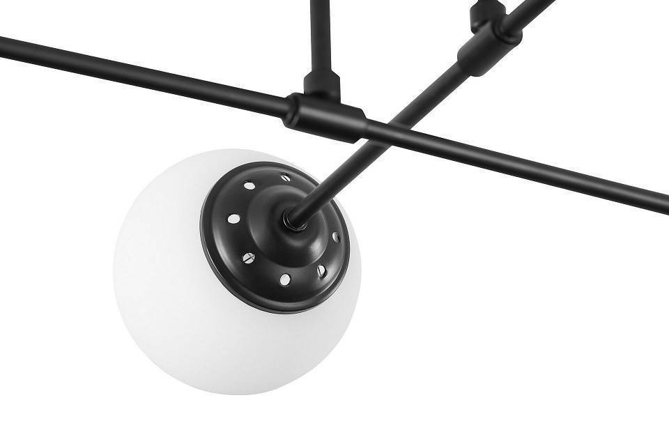 Люстра на штанге LUMINA DECO Fino 4 лампы черная TC 2003-4 BK