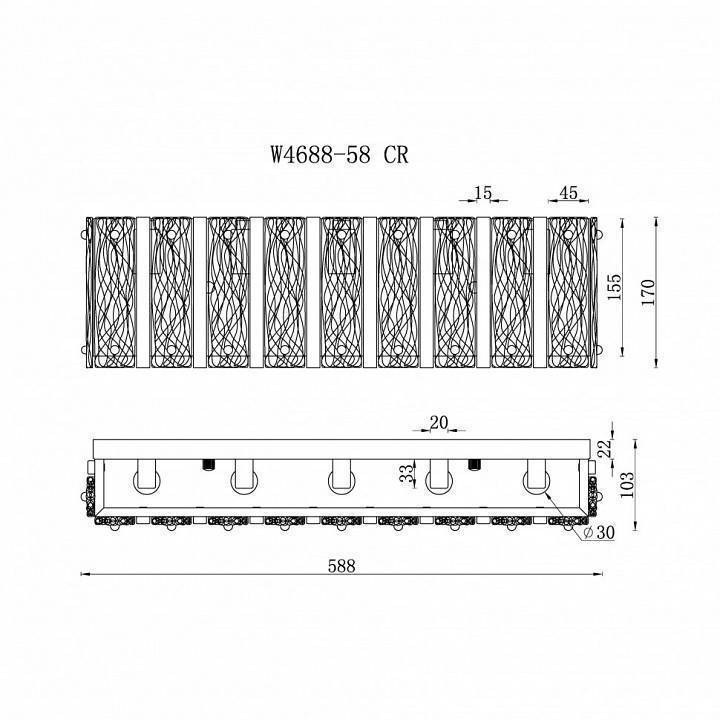 Накладной светильник iLamp Panorama W4688-58 CR