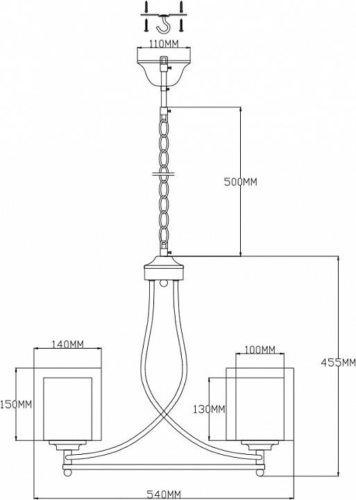 Подвесная люстра Moderli Maximilian V2521-3P