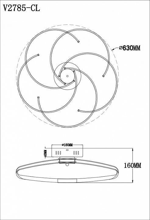 Потолочная люстра Moderli Ello V2785-CL