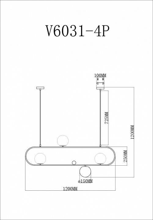 Подвесной светильник Moderli Miya V6031-4P