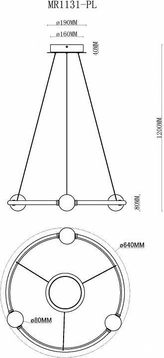 Подвесной светильник MyFar Victory MR1131-PL