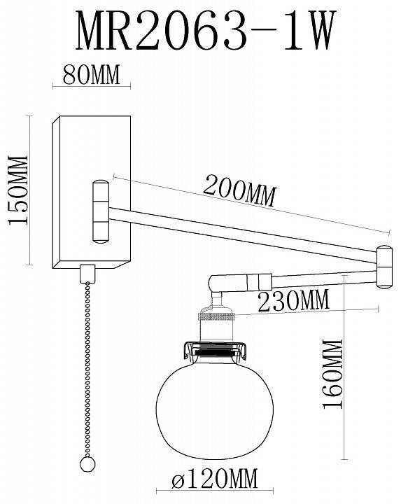 Бра MyFar Natalie MR2063-1W
