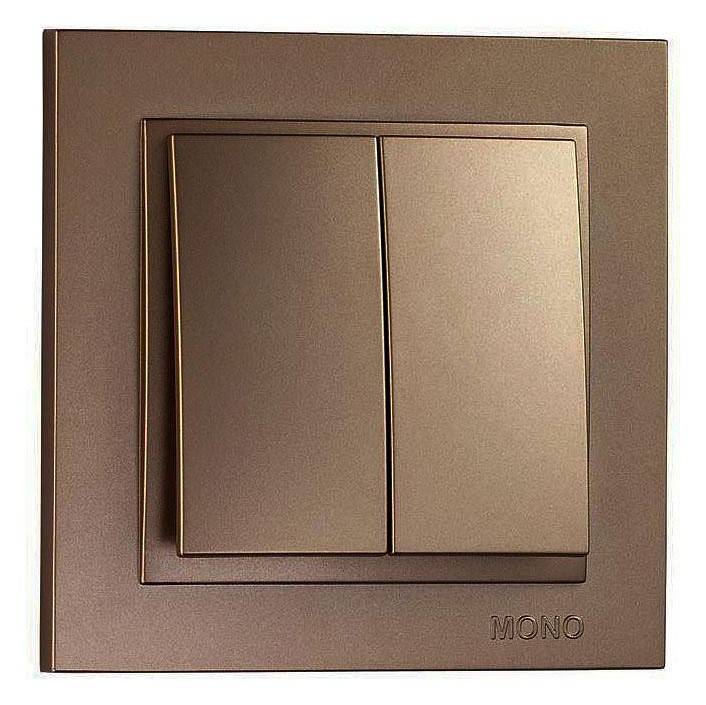 Выключатель двухклавишный Mono Electric Despina 102-232325-102