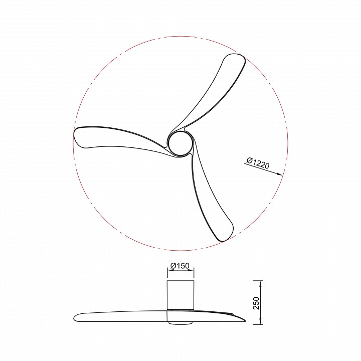 Светильник с вентилятором Mantra NEMO 9047
