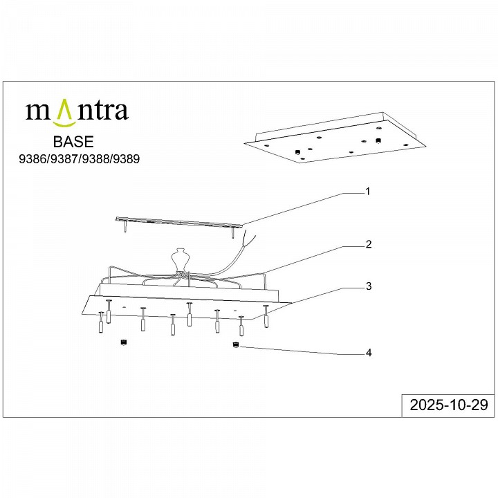 Основание Mantra Modular Light Florones 9389