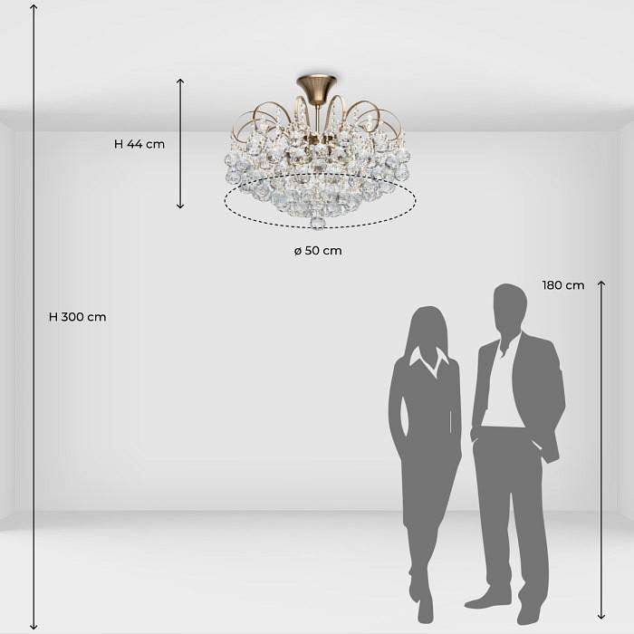Люстра на штанге MW-Light Жемчуг 10 6 ламп 232016506