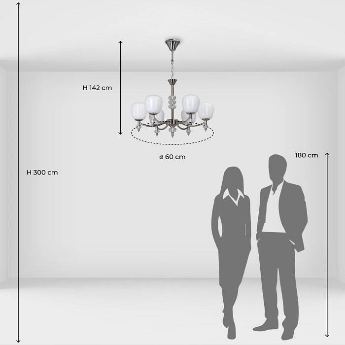 Подвесная люстра MW-Light Оливия 15 6x60 Вт E14 306014706