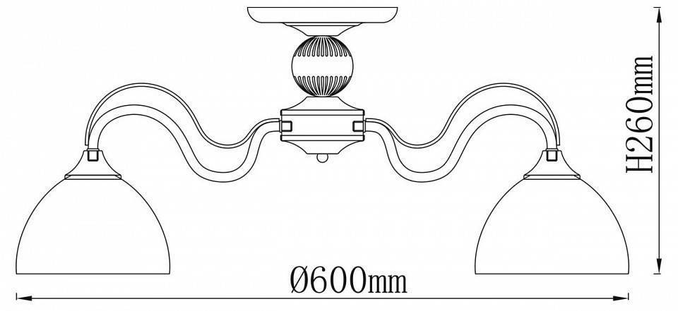Люстра на штанге De City Олимп 5x60 Вт E27 318014905