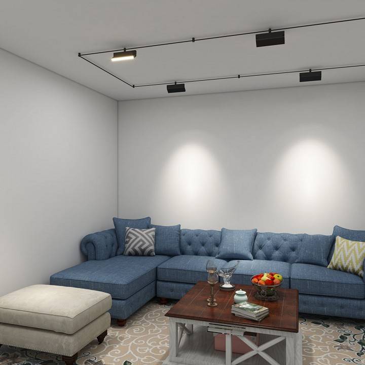 Комплект трековой системы DeMarkt Флекси 4 спота черный 852013104