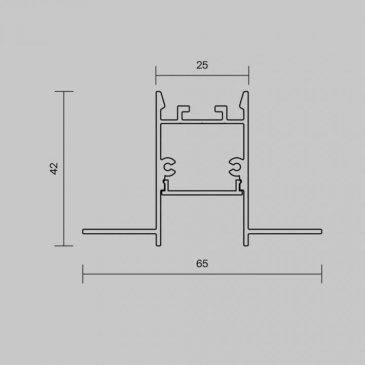 Профиль накладной Maytoni Technical 2000 мм 636012